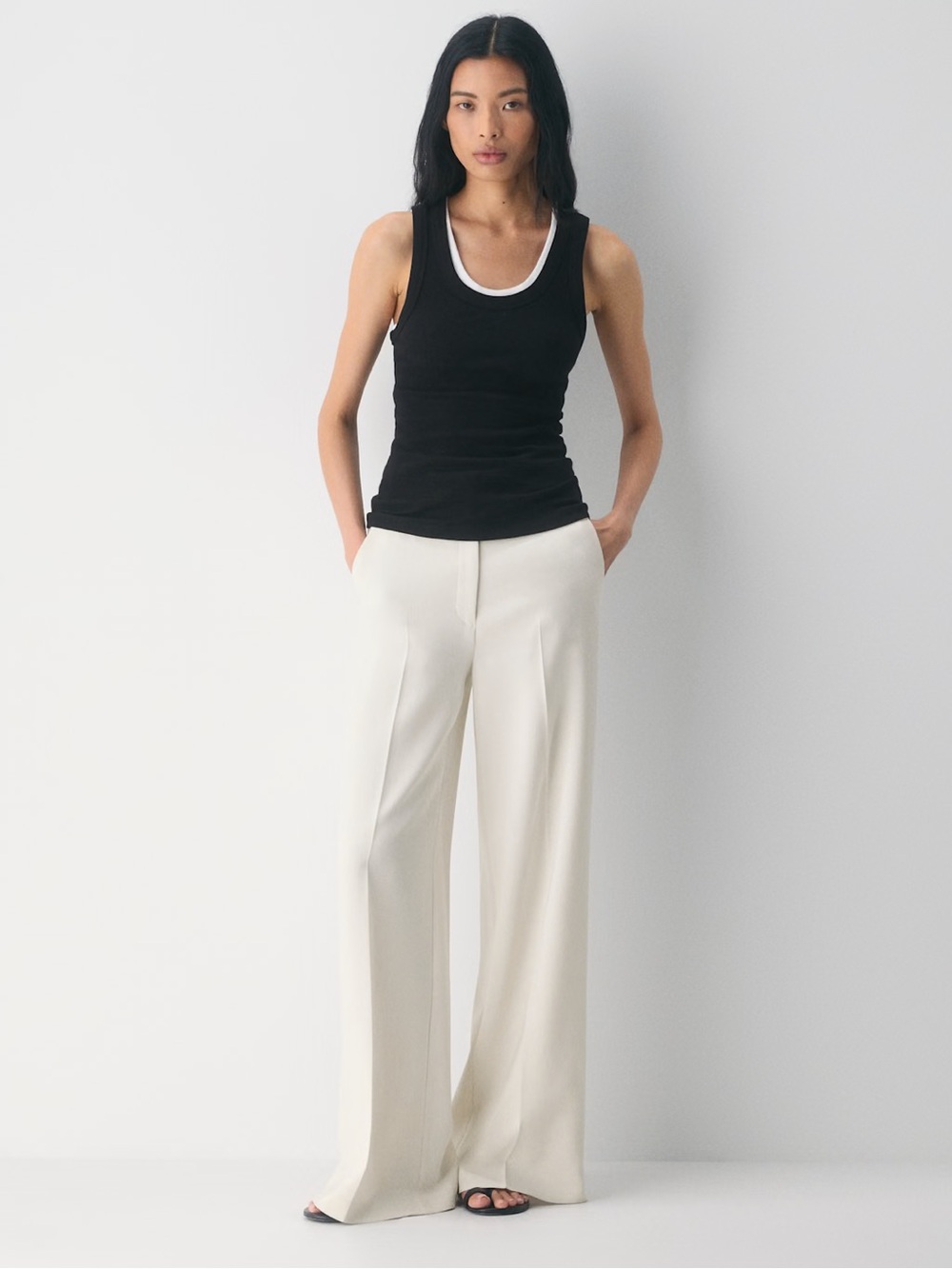 NWT Babaton Aritzia Leeway Wide leg high rise pants